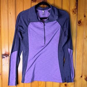 Under Armour Women's Long Sleeve 1/4 Zip in Purple and Dark Purple